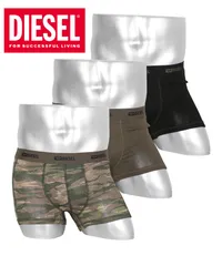 新品 未使用 並行輸入 DIESEL ディーゼル 下着 【3枚セット】PRINT メンズ ローライズボクサーパンツ 518273 カモグリーンセット