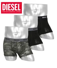 新品 未使用 並行輸入 DIESEL ディーゼル 下着 【3枚セット】PRINT メンズ ローライズボクサーパンツ 518273 カモグレーセット