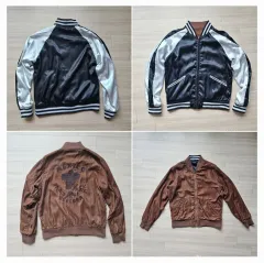 体感M) アーバンリサーチ リバーシブル ブルゾン サテン ジャケット アウター 季節の変わり目 メキシカン 刺繍