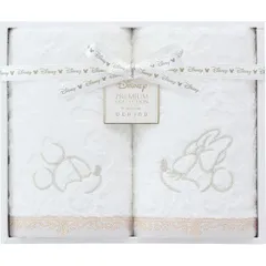 【ギフト】[タオル類]ディズニー プレミアム フェイスタオル2枚セット ホワイト