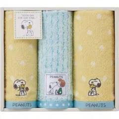 【ギフト】[タオル類]スヌーピーハグ フェイス・ウォッシュタオルセット