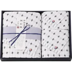 【ギフト】[タオル類]今治綿紗織 バス・フェイス・ウォッシュタオルセット ネイビー