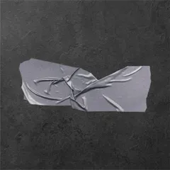 雑ガムテープ D 3Dしわしわ リアル質感 シルバー キズ隠し おもしろ デカール 反射 カーステッカー 車用屋外防水・反射・UVカット耐候仕様