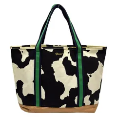 MUVEIL(ミュベール) トートバッグ - アイボリー×黒×ブラウン レザー