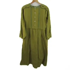 サマンサモスモス ロングワンピース トップス 長袖 レース レディース Fサイズ オリーブ SM2 【中古】