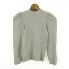 イング ニット トップス 長袖 ボリューム袖 ラメ セーター レディース Mサイズ ベージュ INGNI 【中古】