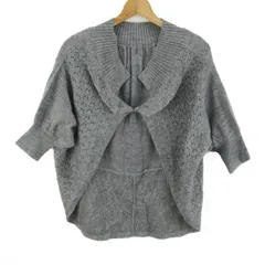 ロペピクニック カーディガン トップス 半袖 透かし編みニット 未使用品 レディース 38サイズ グレー ROPE PICNIC
