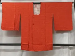 平和屋着物＃道行コート　幾何学丸文　紅緋色　正絹　逸品　未使用　CABC2937ua