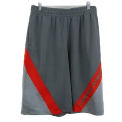 アンダーアーマー ショートパンツ ボトムス ハーフ スポーツウエア 大きいサイズ メンズ XLサイズ グレー×オレンジ UNDER ARMOUR 【中古】