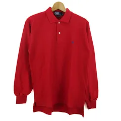 ポロバイラルフローレン ポロシャツ トップス 長袖 ゴルフウエア メンズ Mサイズ レッド Polo by Ralph Lauren 【中古】