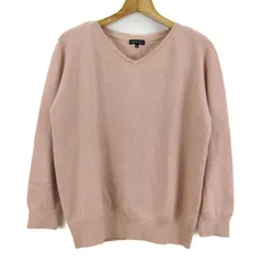 インディヴィ ニット トップス 長袖 後ろボタン カシミヤ混 レディース 38サイズ ピンク INDIVI 【中古】