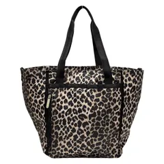LESPORTSAC(レスポートサック) ショルダーバッグ - ベージュ×黒 豹柄
