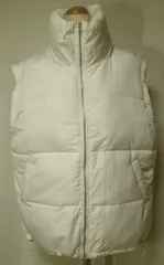 【秋冬クリアランス！】【極暖、背中・ヒップ　暖かく　リカバリー　ベスト！】【身丈：約７２ｃｍ】【送料無料！】レディス　ファイバーダウン　 ベスト＜アイボリー：サイズ表示：Ｆ（フリーサイズ）＞7171：裏地付き、オーバーサイズベスト