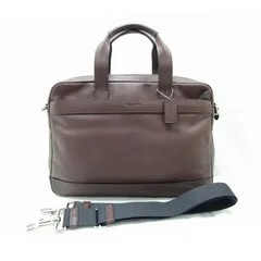 ◆中古美品◆COACH【コーチ】2WAYビジネスバッグ レザー ブラウン ブリーフケース 書類鞄 メンズ　M582