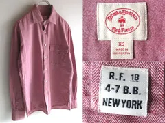 ネコポス対応 Brooks Brothers Red Fleece ブルックスブラザーズ レッドフリース ロゴピスネーム 微起毛 コットンヘリンボーン シャツ XS
