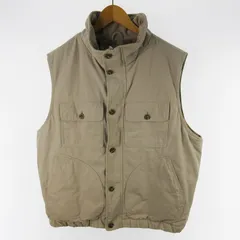 エディーバウアー EDDIE BAUER 白タグ 90’S ダウンベスト グースダウン 襟コーデュロイ 裏地チェック柄 ブラウン 茶 M ヴィンテージ オールド 