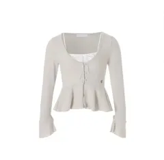 在庫整理) Not your rose ソラ カーディガン セット グレー