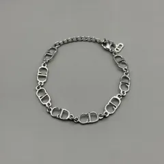 極美品　Christian Dior CD logo silver bracelet  クリスチャンディオール　CDロゴ　ブレスレット　シルバー　銀