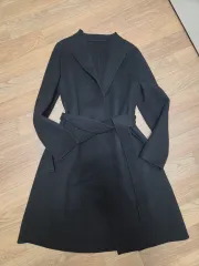 ハンサム(The HANDSOME) マイン(MINE) ブラック(BLACK) カシミア(CASHMERE) ウール(WOOL) ベルト(BELT) コート(COAT) 55