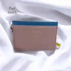 Paul Smith ポールスミス　レザー　カードケース バイカラー　青　ピンク　黄色　メンズ　レディース