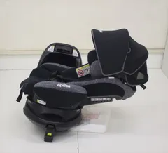 美品 フラディア グロウ ISOFIX AC ブラックストーン 2053362 アップリカ ISOFIX取付 新生児OK 平らなベッド型 クリーニング済み B956001t