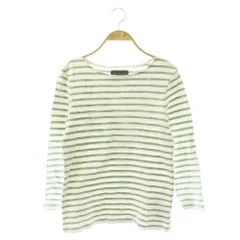 ロンハーマン ヴィンテージ  R.H.vintage ダメージ加工 カットソー Tシャツ 長袖 ボーダー コットン S 白 ライトブルー /NR ■OS