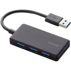 【中古】PCハード USB3.0ハブ 4ポート(コンパクトタイプ/ブラック) [U3H-A416BBK]