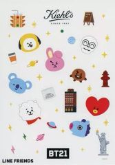 [중고] 씰 스티커 오리지널 스티커 [BT21 MEETS KIEHL'S] 대상 상품 구입 특전