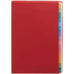 レイメイ藤井 手帳 2026 スケジュール帳 カラーインデックスダイアリー マンスリー ブロック ポケットサイズ レッド RFD2632R 20