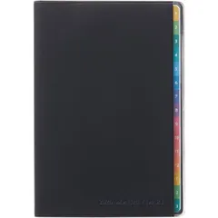 レイメイ藤井 手帳 2026 スケジュール帳 カラーインデックスダイアリー マンスリー ブロック ポケットサイズ ブラック RFD2632B 2