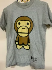 90年代 A BATHING APE アベイシングエイプ ベイビーマイロ 半袖 Tシャツ グレー
