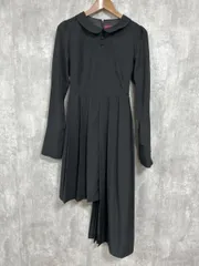 Jamie エーエヌケー プリーツ Aライン ワンピース sizeM/黒 ■■ レディース