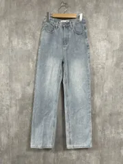 by muni:r バイムニール ストレート デニムパンツ sizeS/青 ■■ レディース