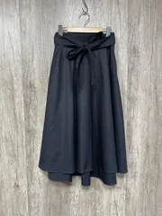 green label relaxing グリーンレーベルリラクシング ユナイテッドアローズ ウエストリボン フレア スカート size36/紺 ■■ レディース