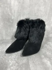 cava cava サヴァサヴァ ファー ショート ブーツ size24.5cm/黒 ◆■ レディースのサムネイル
