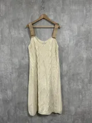 n'Or ノアール ケーブルニット ジャンスカ Iライン ワンピース sizeS/アイボリー ◆■ レディース