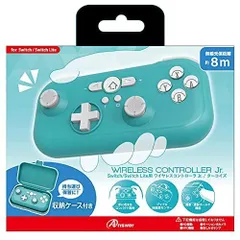 アンサー Switch/Switch Lite用ワイヤレスコントローラ Jr. ターコイズ 【Nintendo Switch 動作確認済み】手の