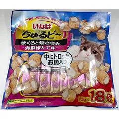 いなば ちゅるビ~ まぐろと焼ささみ 海鮮ほたて味 10g×18袋