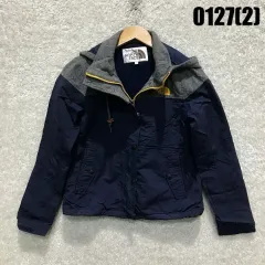 THE NORTH FACE ザノースフェイス ネイビー フード ウィンドブレーカー ジャケット XS