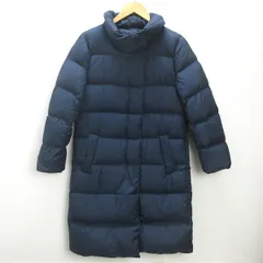 U■ユニクロ/UNIQLO ライトウェイトダウンスタンドカラーコート/212-179808【M】紺/LADIES/L45【中古】■