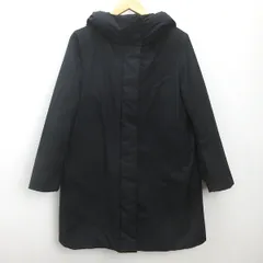 U■ユニクロ/UNIQLO ハイブリッドダウンコート/211-450491【L】黒/LADIES/K50【中古】■
