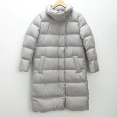 U■ユニクロ/UNIQLO ライトウェイトダウンスタンドカラーコート/212-179808【L】ベージュ/LADIES/L46【中古】■