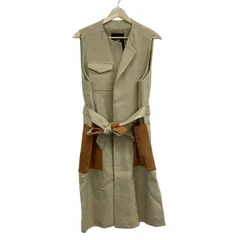 Drawer(ドゥロワー) コート サイズ38 M レディース美品  - ライトグリーン×ブラウン ノースリーブ/春/秋