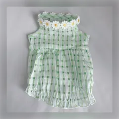ペット用品 犬服 猫服 犬の服 ワンピース 夏 ホルターネック 緑