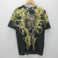  t■モロッコ製■ザラ/ZARA MEN トラ柄プリントTシャツ■黒【USA-XL】MENS/75【中古】
