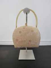 和装用バッグ 着物 小紋 訪問着 上品和装バッグ 和装小物 フォーマル 花柄 結婚式 バッグ ゴールド ハンドバッグ
