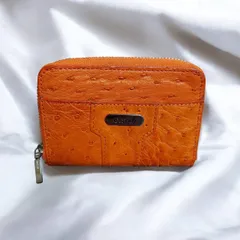 Ostrich　オーストリッチ コインケース オレンジ  コンパクト　メンズ　レディース