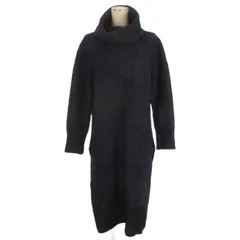 ミラオーウェン Mila Owen タートルネック ニット ワンピース ロング ネイビー F ■GY35