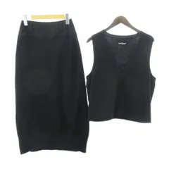 トリココムデギャルソン tricot COMME des GARCONS 美品 90s セットアップ ベスト スカート ウール 黒 ブラック F フリーサイズ TV-040120 のサムネイル