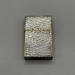A*A様 ZIPPO 1986年製 クロコダイル柄 ゴールド×シルバー 未使用品 